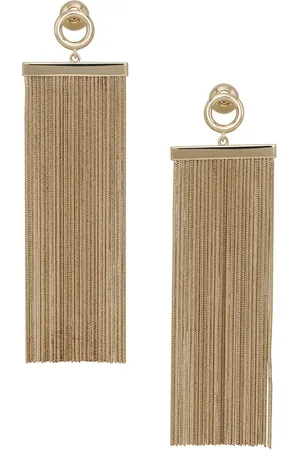 Alaïa Fringe Earrings in Or Clair - Metallic Gold. Size all.