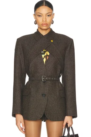 MONSE Criss Cross Jacket in Brown - Brown. Size 4 (also in ).