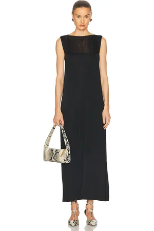 Khaite Ruslan Dress in Black - Black. Size L (also in M, S, XS).