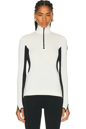 Moncler Half Zip Top in White - White. Size L (also in ).