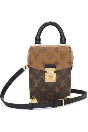 LOUIS VUITTON Reverse Monogram Camera Box Handbag in Brown - Brown. Size all.