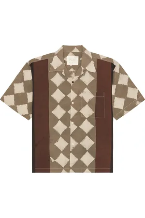Kardo Rohit Shirt in Bp139 - Taupe. Size M (also in S, XL/1X).