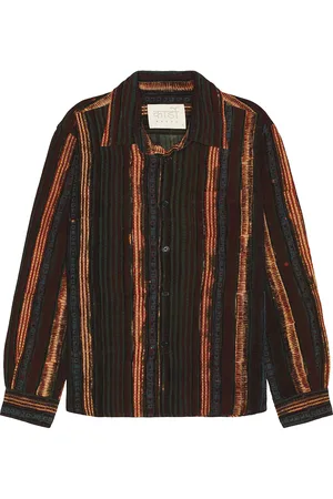Kardo Luis Shirt in Red & Black - Burgundy. Size S (also in ).