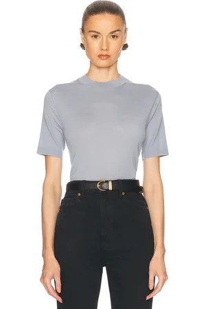 Burberry Short Sleeve Top in Gale - Blue. Size L (also in M, S, XS).