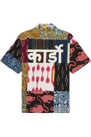 Kardo Ronen Shirt in Patchwork 07 - Blue,Wine. Size S (also in ).