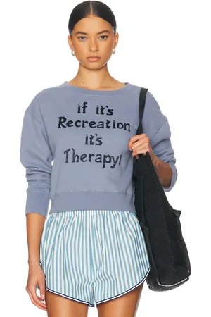 BODE Recreation Crewneck Top in Blue & Grey - Blue. Size S (also in ).