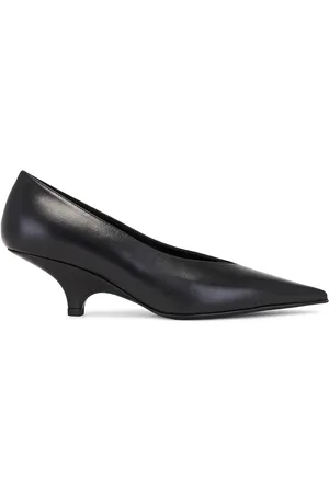 Totême Leather Wedge Heel Pump in Black - Black. Size 36 (also in ).