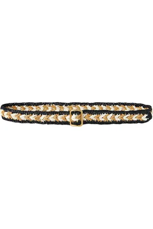 The Row Ana Belt in Black Ivory & Natural ANG - Black. Size all.