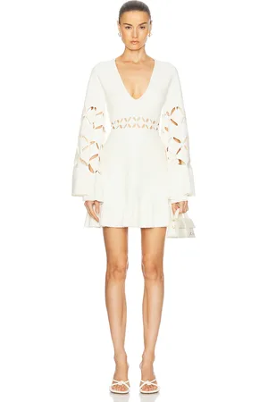 ALEXIS Linden Mini Dress in Off White - White. Size M (also in S, XS).