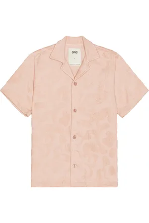 Oas Blush Puzzlotec Cuba Terry Shirt in Pink - Blush. Size L (also in M, S, XL/1X).