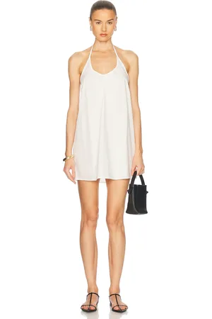 Deiji Studios Round Halter Dress in White - White. Size L (also in M).
