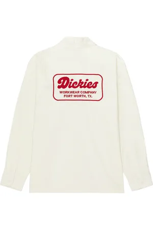 Dickies Lewistown Long Sleeve Shirt in Egret - Cream. Size M (also in ).