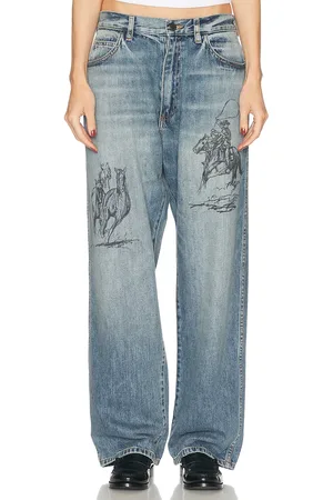 One Of These Days Better Days Straight Leg Jeans in Washed Denim - Blue. Size 36 (also in ).