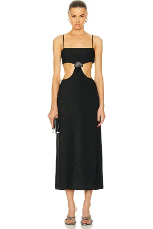 JOHANNA ORTIZ Sueno Costero Midi Dress in Black - Black. Size 6 (also in ).