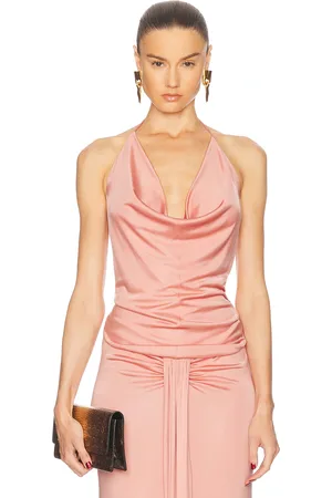 Tom Ford Cowl Collar Tank Top in Dark Antique Pink - Pink. Size 36 (also in 38, 40, 42).