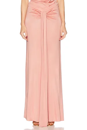 Tom Ford Textured Lustrous Long Skirt in Dark Antique Pink - Pink. Size 34 (also in 36, 38, 40).