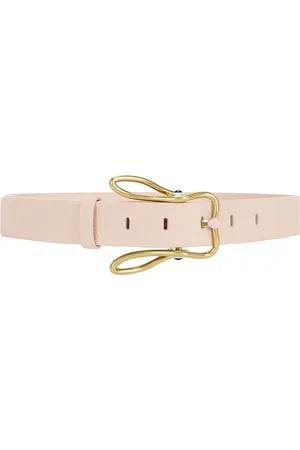 Bottega Veneta Bunny Belt in Cameo & Muse Brass - Cream,Blush. Size 65 (also in 70, 75, 80, 85, 90).