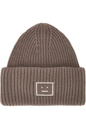Acne Studios Pansy Crystal Beanie in Khaki Green - Beige. Size all.