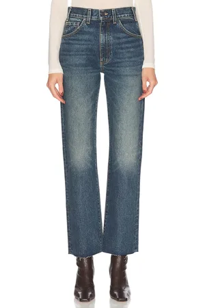 NILI LOTAN Calla Straight Leg in Simon Wash - Blue. Size 25 (also in 27, 28, 29, 30, 31).