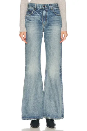 NILI LOTAN Roe Flare in Summer Wash - Blue. Size 25 (also in 27, 28, 29, 30, 31).
