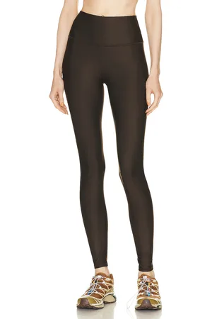 alo High Waisted Airlift Legging in Espresso - Chocolate. Size L (also in M, S, XS).
