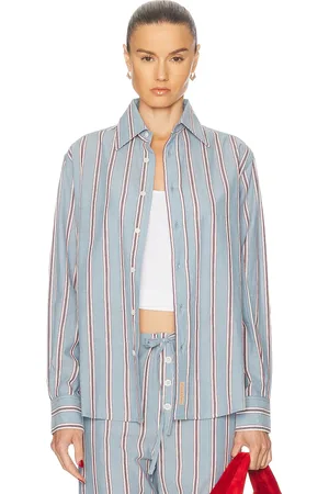 BODE Regatta Stripe Shirt in Blue Multi - Blue. Size S (also in ).