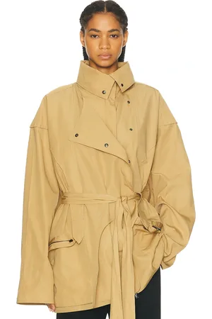 The Row Pierrick Jacket in Brown Paper - Beige. Size 8 (also in ).