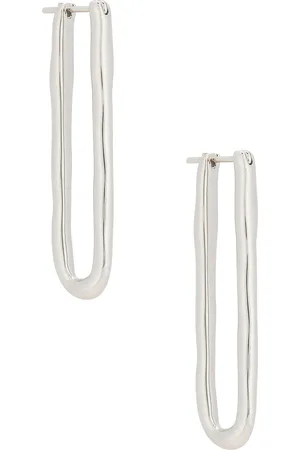 Jil Sander Drop Earrings in Silver - Metallic Silver. Size all.