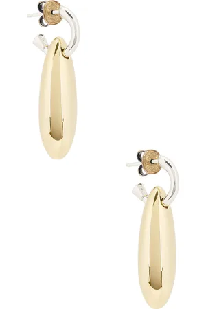 Bottega Veneta Dangle Earrings in Silver & Yellow Gold - Metallic Gold. Size all.