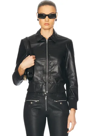 R13 Berlin Leather Jacket in Black - Black. Size XS (also in ).