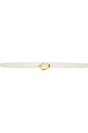 DEHANCHE Orbite Belt in Ivory & Gold - White. Size all.
