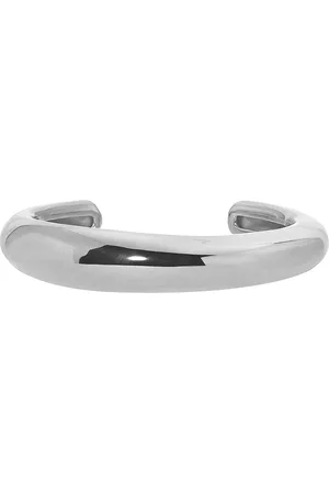 mega The Classic Cuff Bracelet in Brass & Sterling Vermeil - Metallic Silver. Size all.