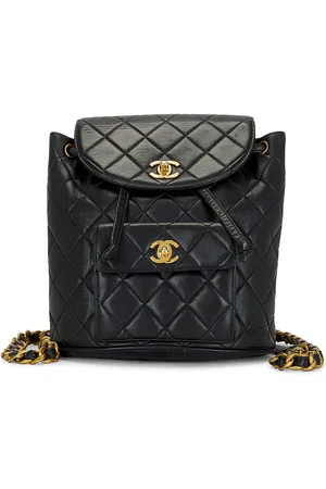 CHANEL Mini Duma Backpack in Black - Black. Size all.