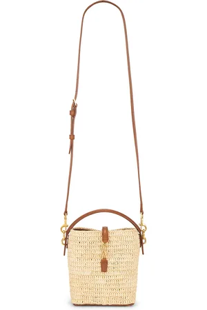 Saint Laurent Mini Le 37 Bucket Bag in Natural & Brick - Neutral. Size all.