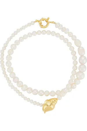 Timeless Pearly Shelly Necklace in Multico - White. Size all.