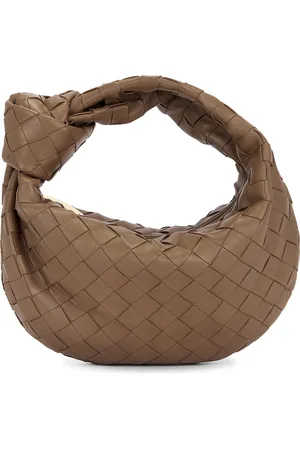 Bottega Veneta Mini Jodie Bag in Pinecone & Gold - Brown. Size all.