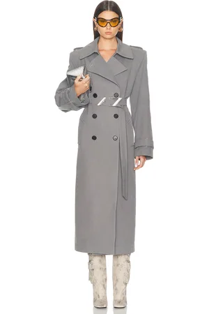 The Attico Trench Coat in Grey - Grey. Size 40 (also in ).