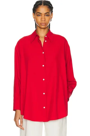 The Row Andra Shirt in GOJI BERRY - Red. Size L (also in ).