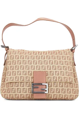 Fendi Zucchino Mama Baguette Shoulder Bag in Pink - Pink. Size all.