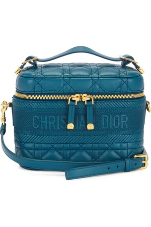 Dior Calfskin Vanity Shoulder Bag in Blue - Blue. Size all.