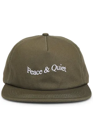 Museum of Peace and Quiet Wordmark 5 Panel Hat in Olive - Olive. Size all.