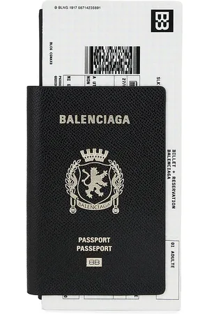 Balenciaga Passport Wallet 1 Ticket in Black - Black. Size all.
