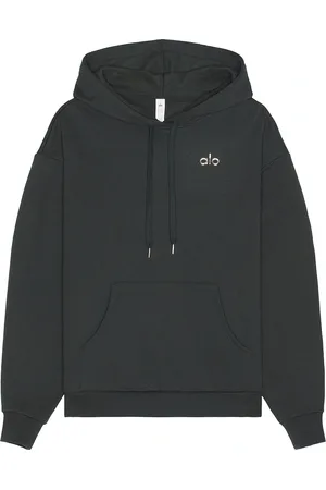 alo Accolade Hoodie in Charcoal Green - Green. Size L (also in M, S, XL/1X).