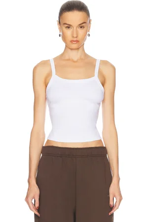 alo Soft Sweet Talker Tank Top in White - White. Size L (also in M).