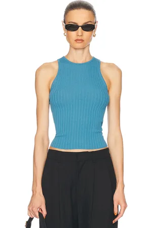 Solid The Varena Tank Top in French Blue - Blue. Size L (also in M, S, XS).