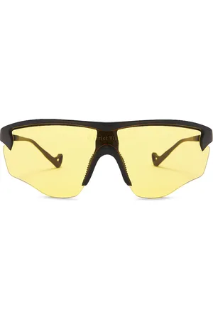 District Vision Junya Racer Sunglasses in Black & D+ Sports Yellow - Yellow. Size all.
