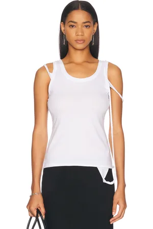 Helmut Lang Strap Tank Top in Optic White - White. Size L (also in M, S, XS).