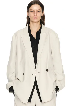 The Row Nat Jacket in Pearl Grey - Grey. Size 4 (also in 6).