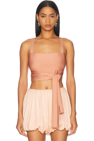 Chloé Knit Tied Tank Top in Misty Coral - Coral. Size M (also in S).