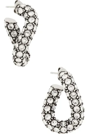 Isabel Marant Hoop Earrings in Transparent & Silver - Metallic Silver. Size all.